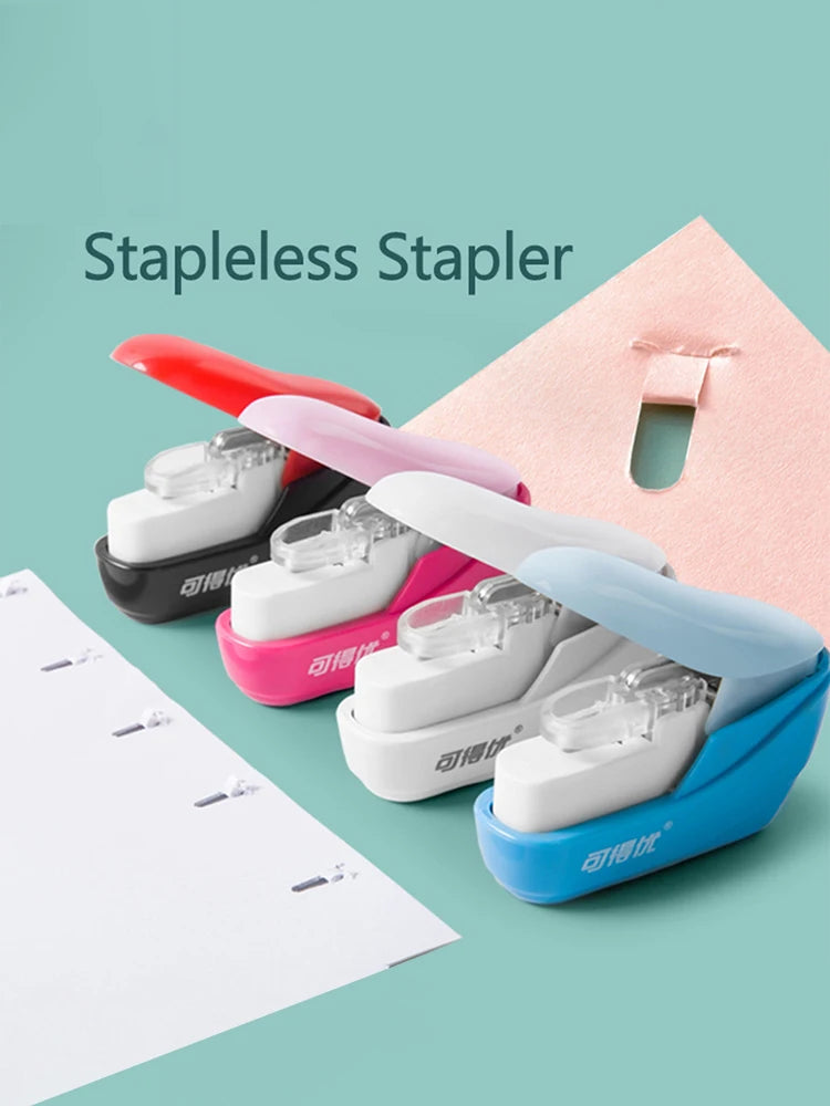 Mini Stapleless Stapler - Portable Book Paper Stapler for School  Office Supplies - ZOOMNSTORE