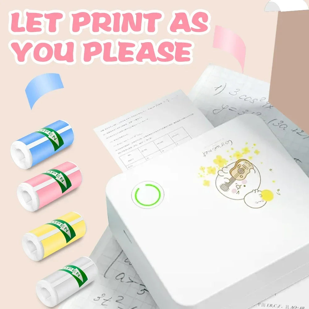 Mini Thermal Sticker Paper - 57mm Color Label Sheets for PeriPage PAPERANG Poooli Printers - ZOOMNSTORE