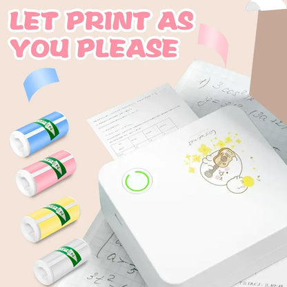 Mini Thermal Sticker Paper - 57mm Color Label Sheets for PeriPage PAPERANG Poooli Printers - ZOOMNSTORE