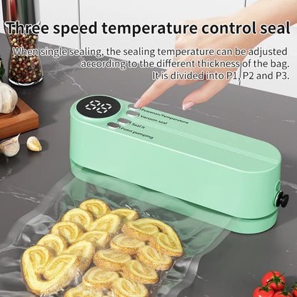 Mini Vacuum Sealer Wireless USB Portable Food Sealing Machine - Automatic Handheld Device - ZOOMNSTORE