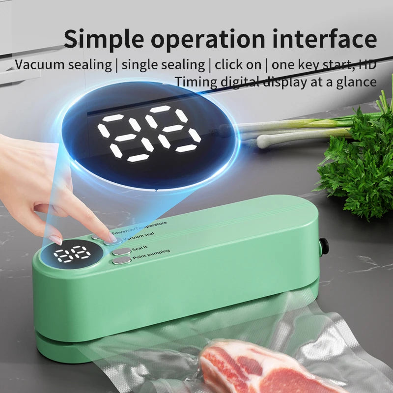 Mini Vacuum Sealer Wireless USB Portable Food Sealing Machine - Automatic Handheld Device - ZOOMNSTORE