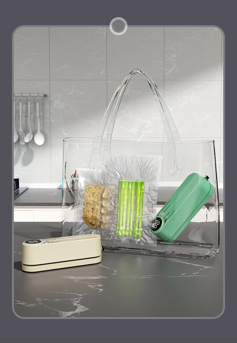 Mini Vacuum Sealer Wireless USB Portable Food Sealing Machine - Automatic Handheld Device - ZOOMNSTORE