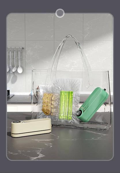Mini Vacuum Sealer Wireless USB Portable Food Sealing Machine - Automatic Handheld Device - ZOOMNSTORE