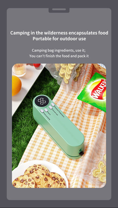 Mini Vacuum Sealer Wireless USB Portable Food Sealing Machine - Automatic Handheld Device - ZOOMNSTORE