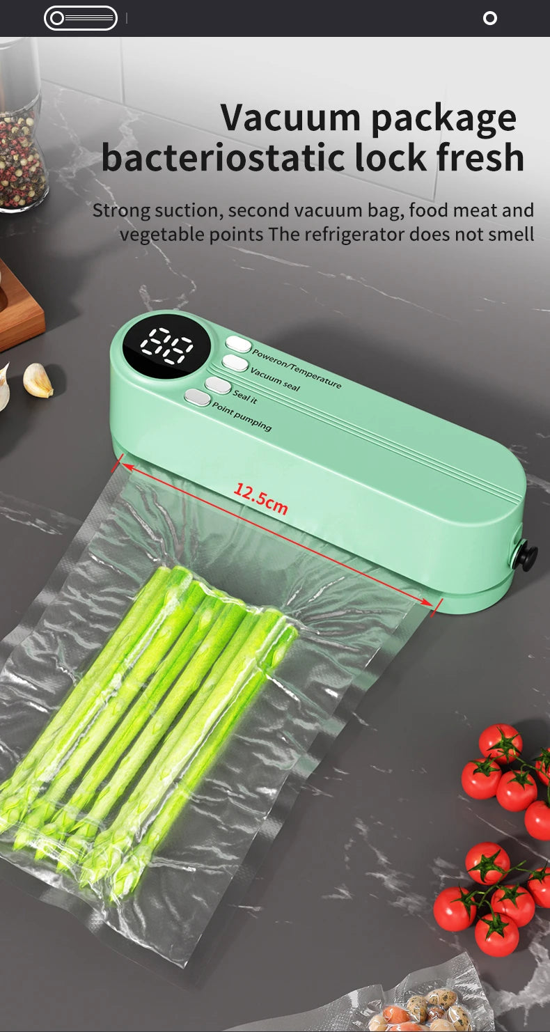 Mini Vacuum Sealer Wireless USB Portable Food Sealing Machine - Automatic Handheld Device - ZOOMNSTORE