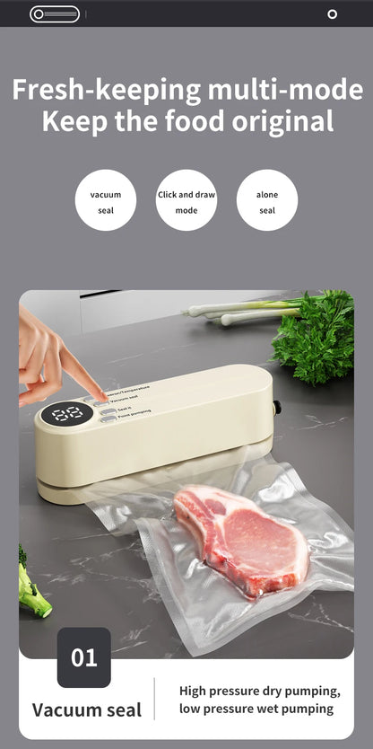 Mini Vacuum Sealer Wireless USB Portable Food Sealing Machine - Automatic Handheld Device - ZOOMNSTORE