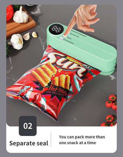 Mini Vacuum Sealer Wireless USB Portable Food Sealing Machine - Automatic Handheld Device - ZOOMNSTORE