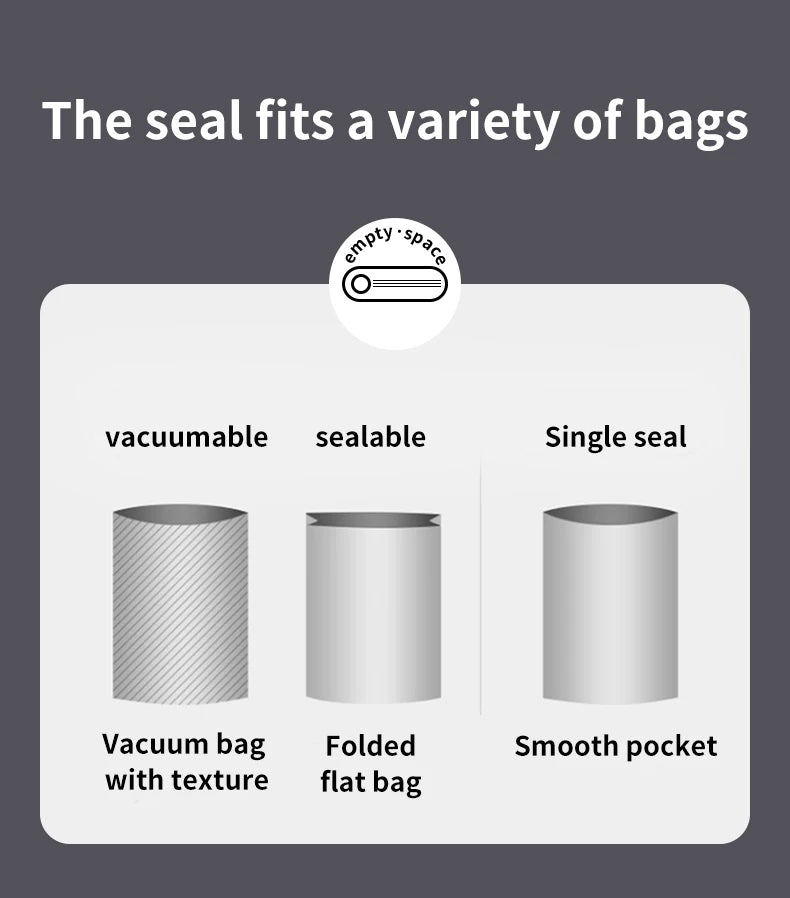 Mini Vacuum Sealer Wireless USB Portable Food Sealing Machine - Automatic Handheld Device - ZOOMNSTORE