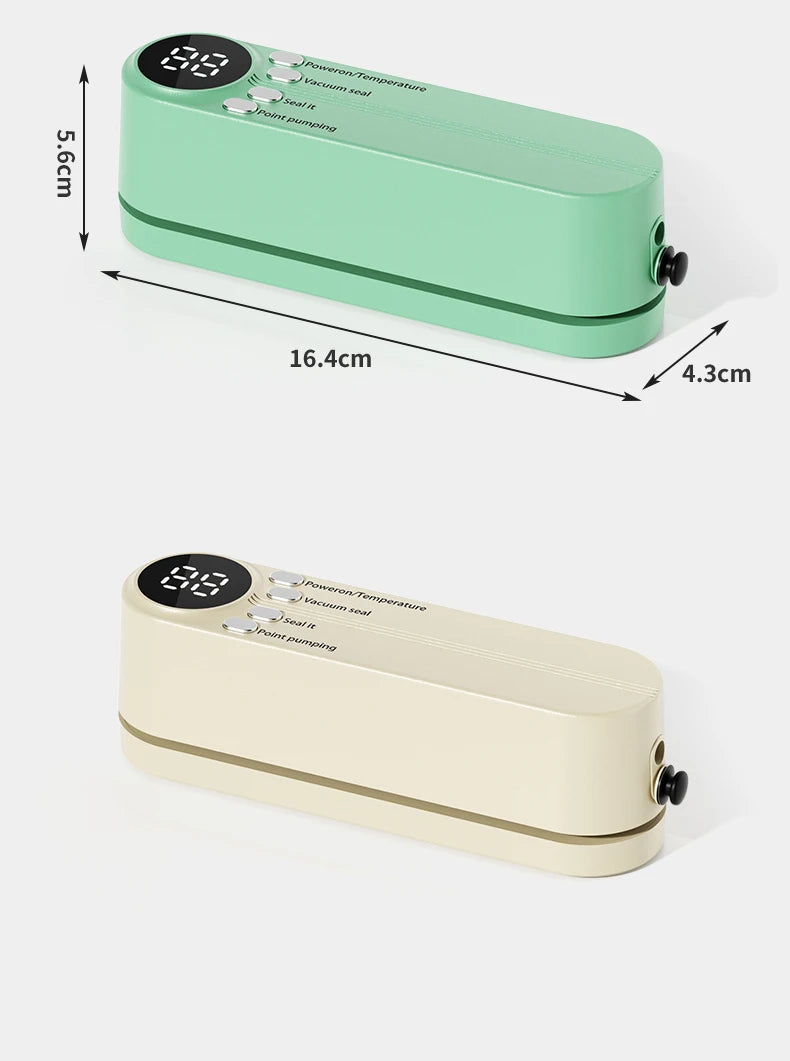 Mini Vacuum Sealer Wireless USB Portable Food Sealing Machine - Automatic Handheld Device - ZOOMNSTORE