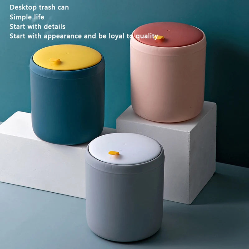 Mini Desktop Trash Can - Plastic Office Waste Bin Organizer - ZOOMNSTORE