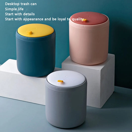 Mini Desktop Trash Can - Plastic Office Waste Bin Organizer - ZOOMNSTORE