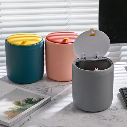 Mini Desktop Trash Can - Plastic Office Waste Bin Organizer - ZOOMNSTORE