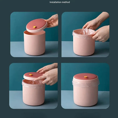 Mini Desktop Trash Can - Plastic Office Waste Bin Organizer - ZOOMNSTORE