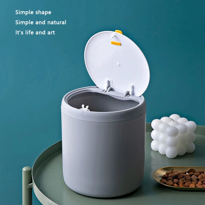 Mini Desktop Trash Can - Plastic Office Waste Bin Organizer - ZOOMNSTORE