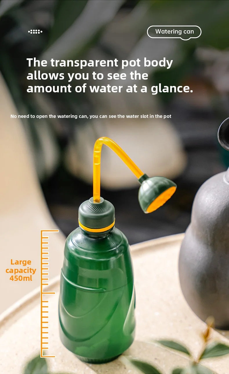 Mini Watering Can - 450 Ml Durable Plastic Garden Can With Watering Ball Shower - ZOOMNSTORE