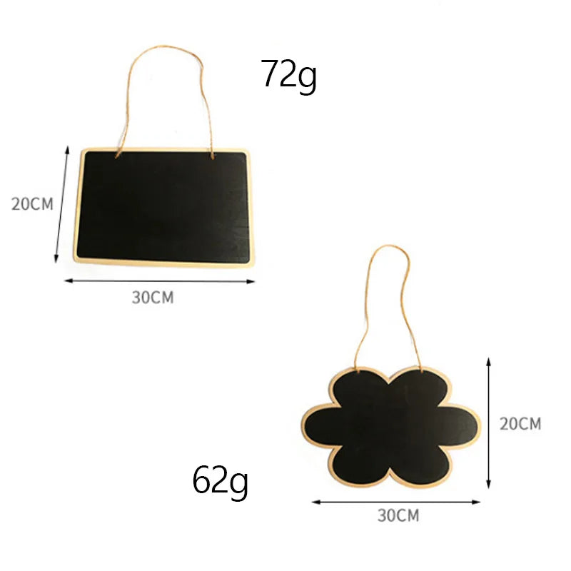Mini Wood Chalkboard - Reusable Erasable Message Board with Hanging String & Wooden Frame - ZOOMNSTORE
