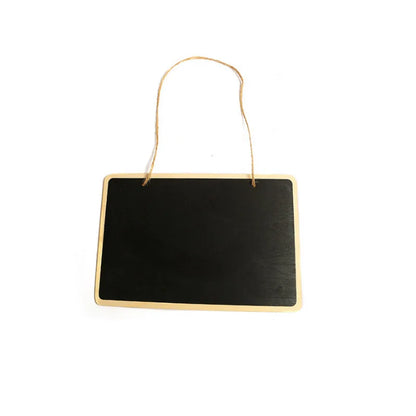 Mini Wood Chalkboard - Reusable Erasable Message Board with Hanging String & Wooden Frame - ZOOMNSTORE