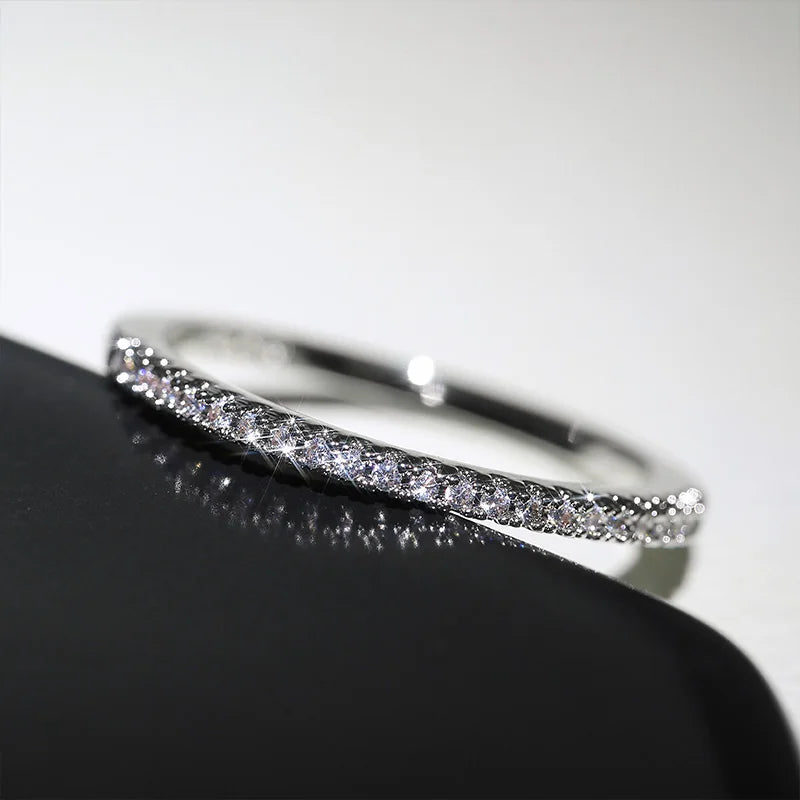 Minimalist Thin Rings - High Quality Cubic Zirconia Wedding Bands for Women - ZOOMNSTORE