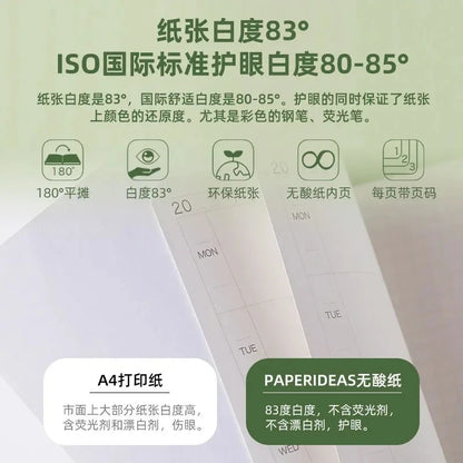 Minimalist Weekly Planner Notebook - Portable Diary for Girls - ZOOMNSTORE