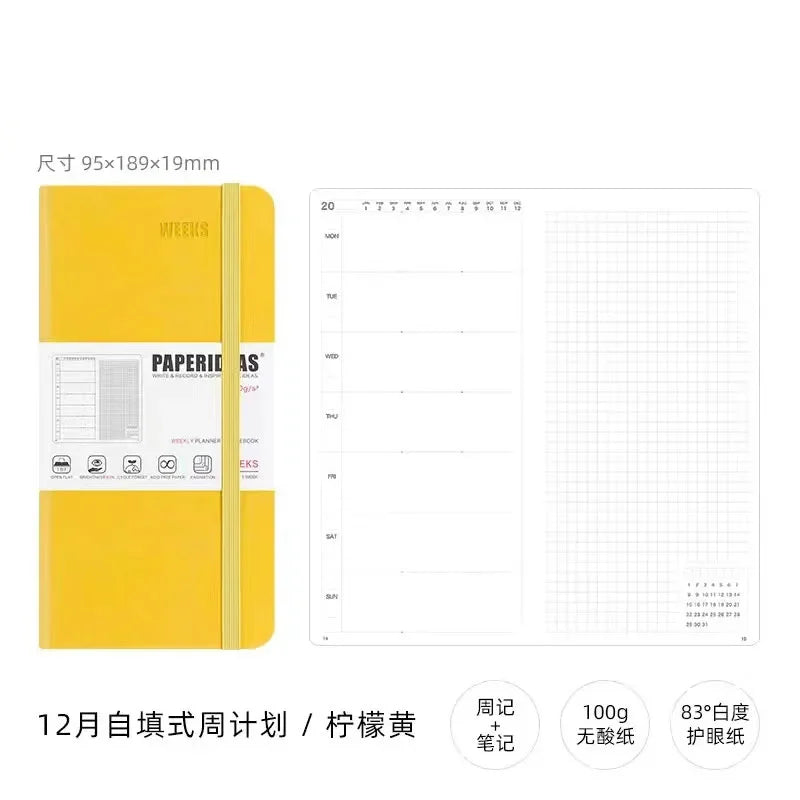 Minimalist Weekly Planner Notebook - Portable Diary for Girls - ZOOMNSTORE