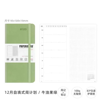Minimalist Weekly Planner Notebook - Portable Diary for Girls - ZOOMNSTORE