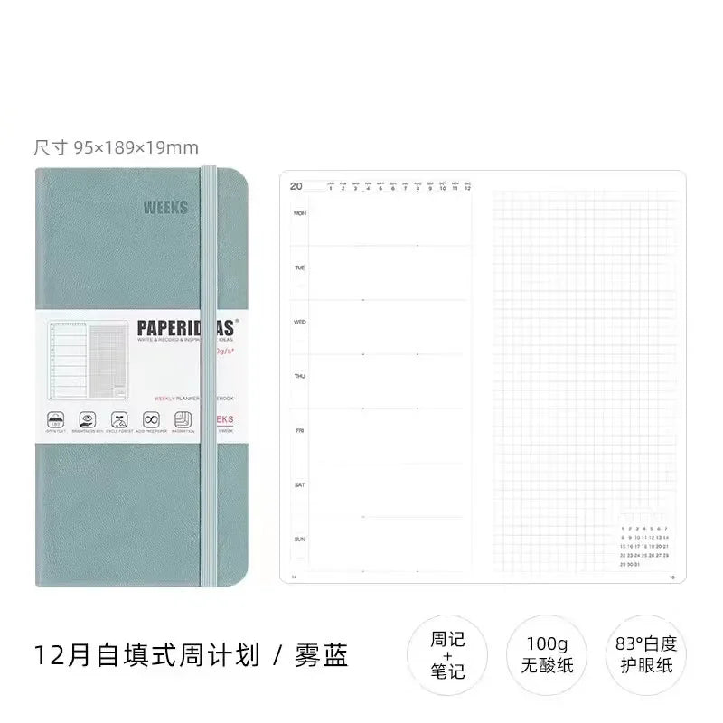 Minimalist Weekly Planner Notebook - Portable Diary for Girls - ZOOMNSTORE