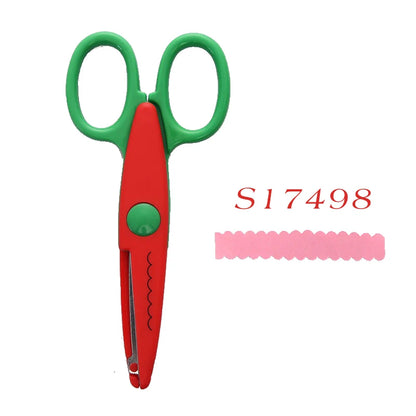 Mr.paper 6 Styles Minimalistic Lace Scissors Wavy Pattern Small Round Head Children Special Student Art Tool Stationery Scissor - ZOOMNSTORE