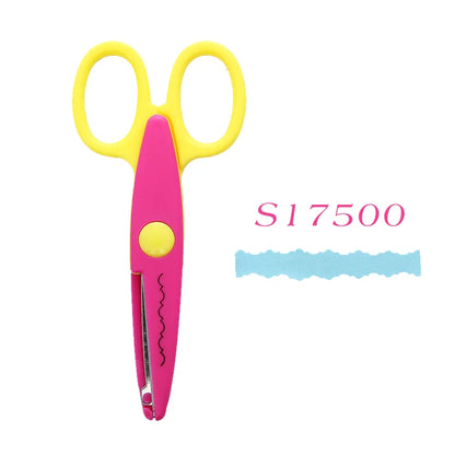 Mr.paper 6 Styles Minimalistic Lace Scissors Wavy Pattern Small Round Head Children Special Student Art Tool Stationery Scissor - ZOOMNSTORE