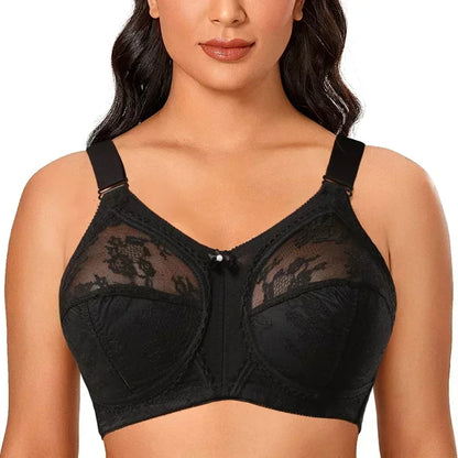 Minimizer Bras Large Size - Wireless Full Coverage Lace Bralette Women’s Adjustable Strap Bra - ZOOMNSTORE