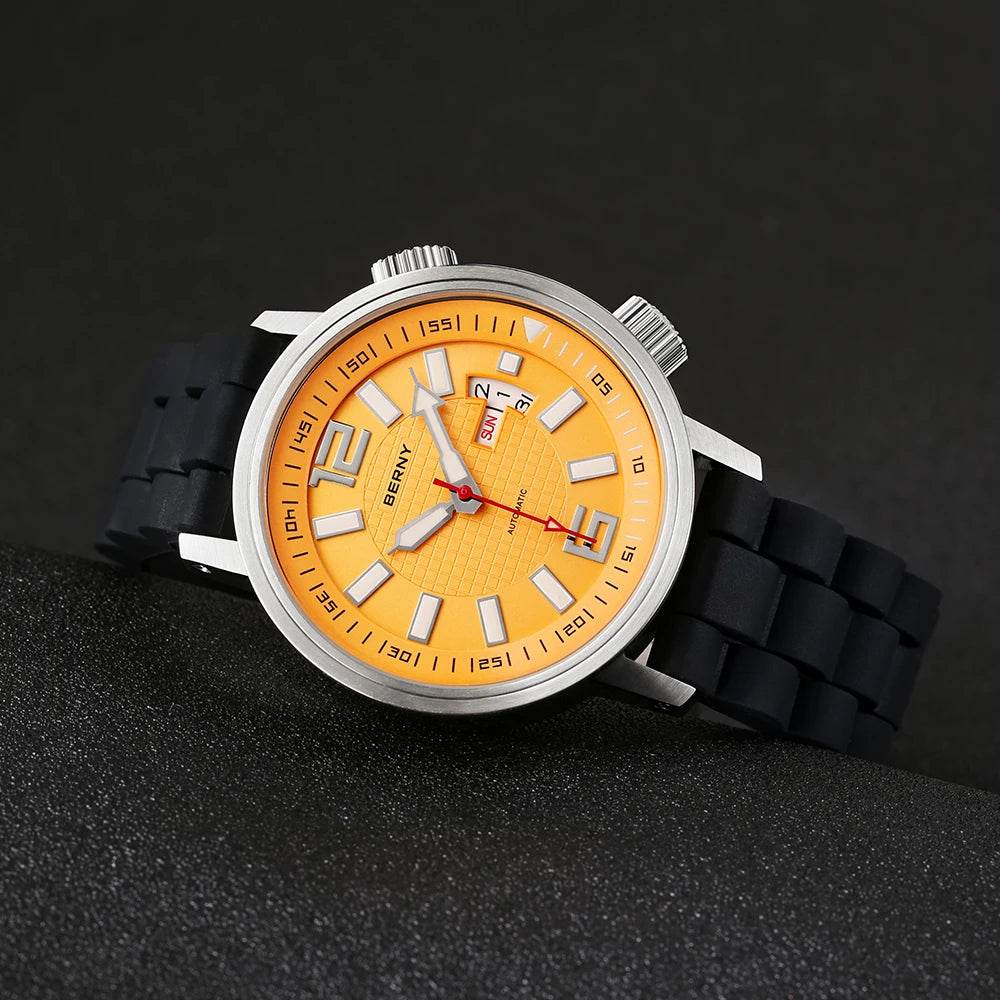 Miyota 8205 20ATM Diver Automatic Mechanical Watch Men Sport Luminous Sapphire Waterproof Wristwatch Swimming Self Winding Watch - ZOOMNSTORE