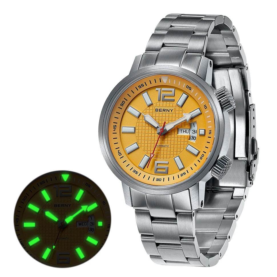 Miyota 8205 20ATM Diver Automatic Mechanical Watch Men Sport Luminous Sapphire Waterproof Wristwatch Swimming Self Winding Watch - ZOOMNSTORE