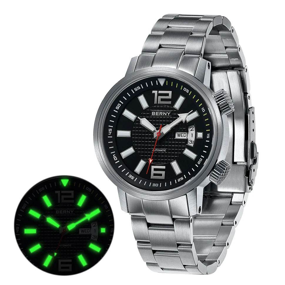 Miyota 8205 20ATM Diver Automatic Mechanical Watch Men Sport Luminous Sapphire Waterproof Wristwatch Swimming Self Winding Watch - ZOOMNSTORE