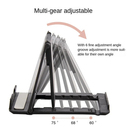 Desktop Lazy Mobile Tablet Folding Stand, Portable and Adjustable Mobile Tablet Stand - ZOOMNSTORE