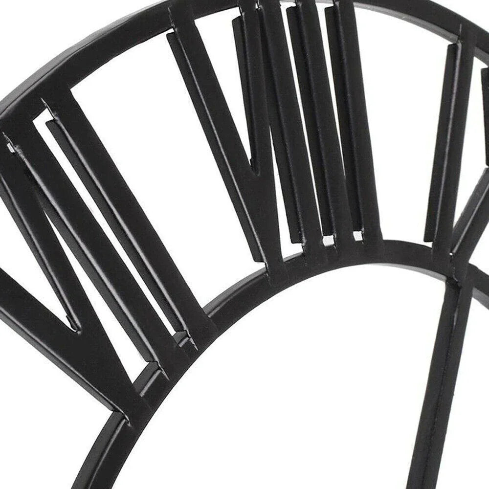 Modern 3D Large Wall Clock - Retro Roman Numerals Silent Metal Decoration - ZOOMNSTORE