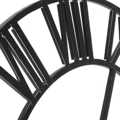 Modern 3D Large Wall Clock - Retro Roman Numerals Silent Metal Decoration - ZOOMNSTORE