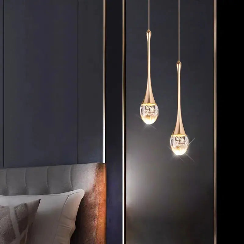 Modern Bubble Crystal Pendant Light - Indoor Hanging Lamp for Kitchen Dining Living Room Bar Cafe Decor - ZOOMNSTORE