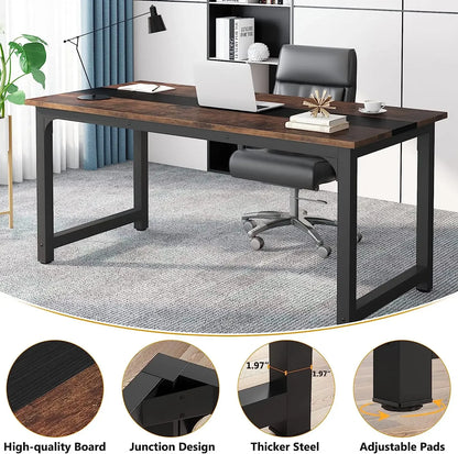 Modern Office Desk - Large Computer Workstation for Home and Study - ZOOMNSTORE