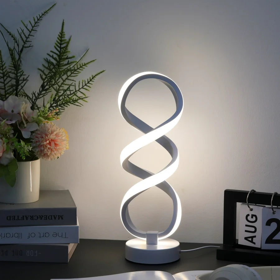 Modern Desk Lamp - USB Powered Aluminum LED with Three Color Lighting & Dimmable Switch - ZOOMNSTORE