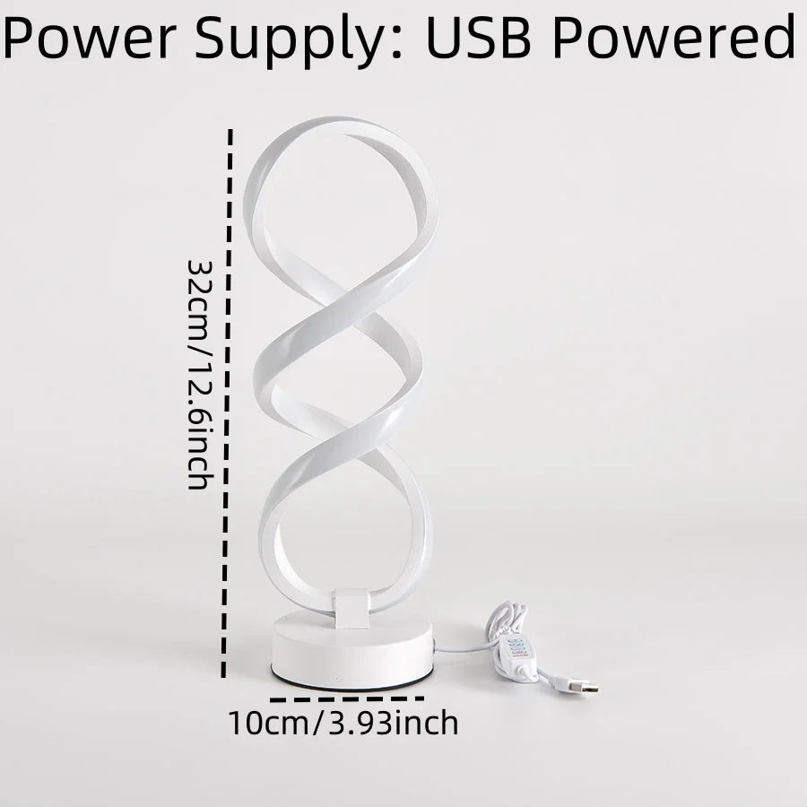 Modern Desk Lamp - USB Powered Aluminum LED with Three Color Lighting & Dimmable Switch - ZOOMNSTORE