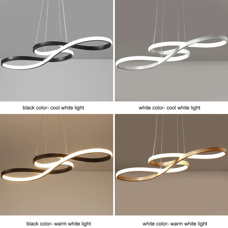 Modern Kitchen Island Pendant Lights - Remote Dimming LED Hanging Lamps for Dining Room Decor - ZOOMNSTORE