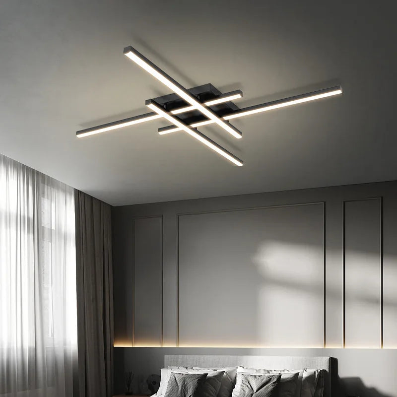 Modern LED Ceiling Light - Minimalist Long Line Indoor Lamp for Bedroom Living Room Hotel and Study - ZOOMNSTORE