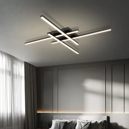 Modern LED Ceiling Light - Minimalist Long Line Indoor Lamp for Bedroom Living Room Hotel and Study - ZOOMNSTORE