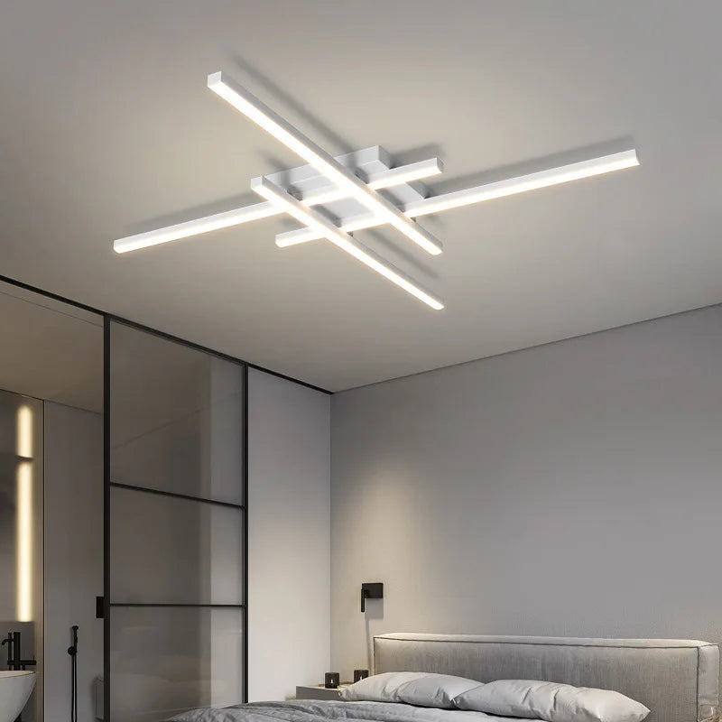 Modern LED Ceiling Light - Minimalist Long Line Indoor Lamp for Bedroom Living Room Hotel and Study - ZOOMNSTORE