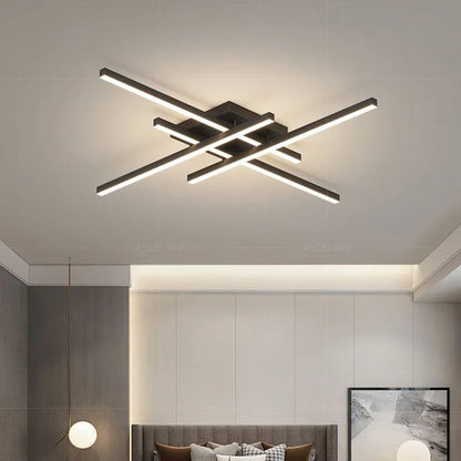 Modern LED Ceiling Light - Minimalist Long Line Indoor Lamp for Bedroom Living Room Hotel and Study - ZOOMNSTORE