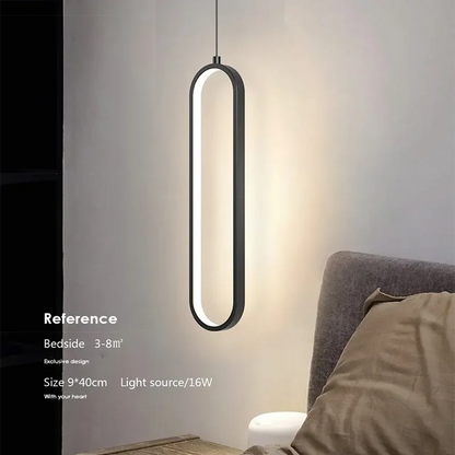 Modern Minimalist LED Pendant Light - Gold Black Chandelier for Bedroom  Living Room - ZOOMNSTORE