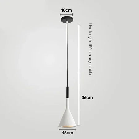 Modern LED Pendant Light - White E27 Chandelier for Kitchen and Dining Room - ZOOMNSTORE