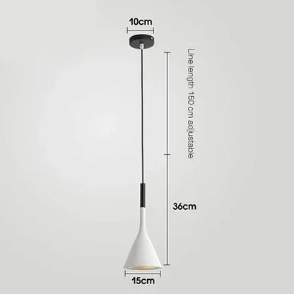 Modern LED Pendant Light - White E27 Chandelier for Kitchen and Dining Room - ZOOMNSTORE