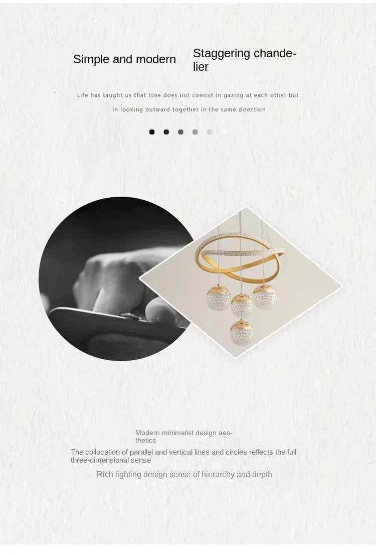 Modern Led Chandelier – Iron Acrylic Dining Room Lighting | Semiflush Mount Light - ZOOMNSTORE