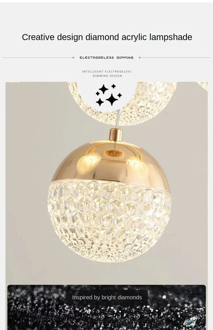 Modern Led Chandelier – Iron Acrylic Dining Room Lighting | Semiflush Mount Light - ZOOMNSTORE