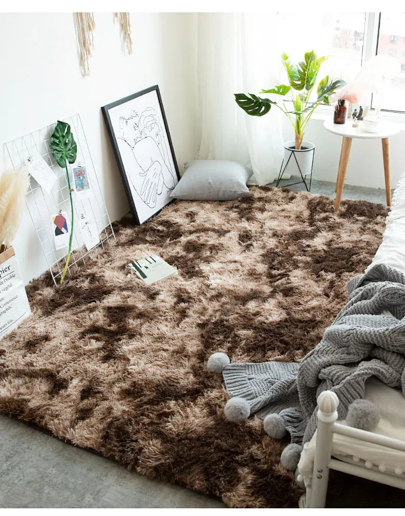 Modern Living Room Rug – Large Size Nordic Style Polyester Area Carpet Mat - ZOOMNSTORE